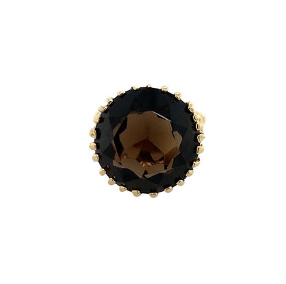 Estate 14K Gold Smokey Topaz Ring