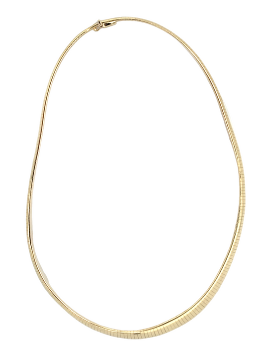 Estate 14K Gold Graduated Omega Necklace