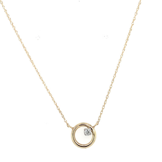 Estate 14K Gold Diamond Pendant