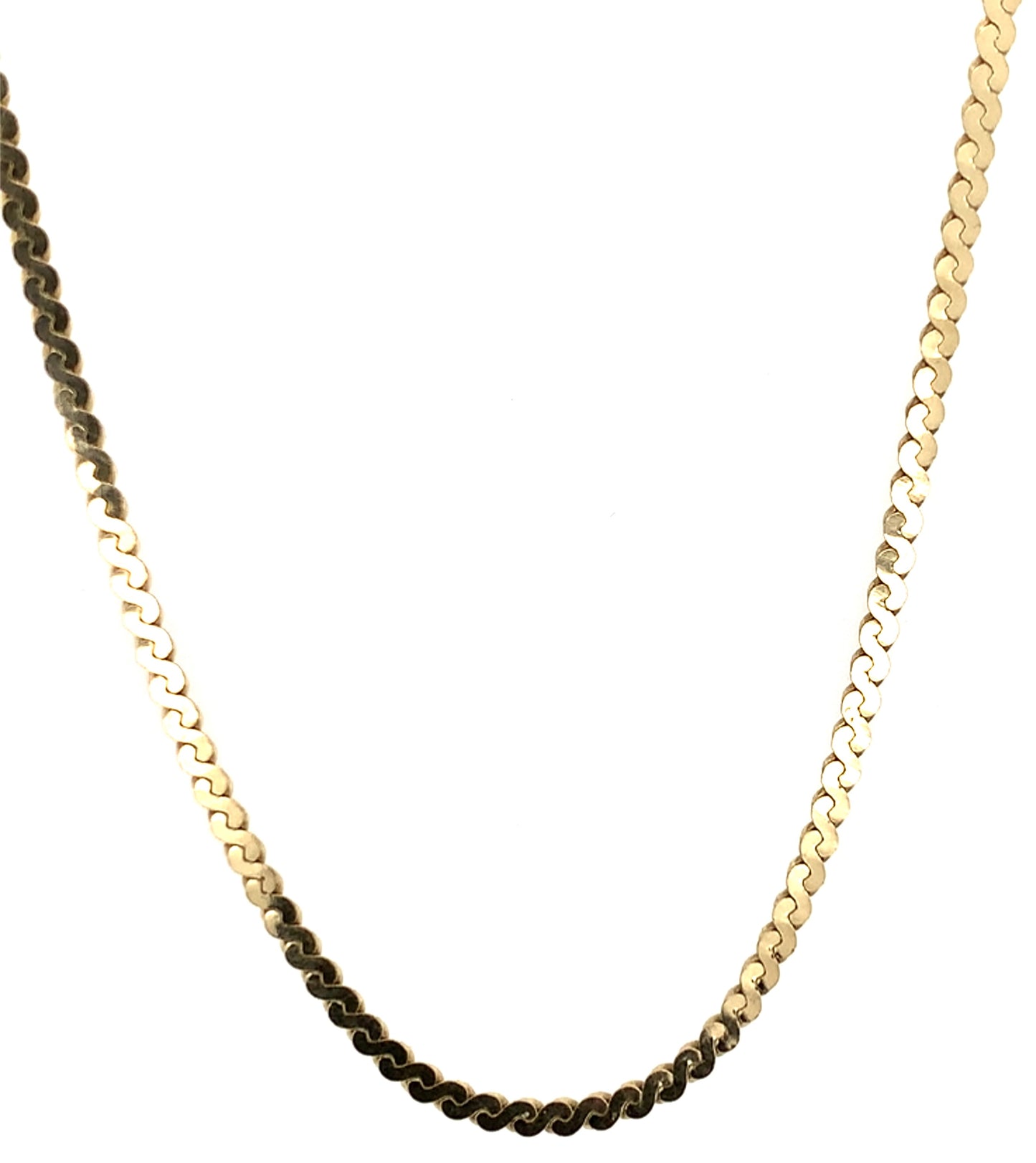 Estate 14K Gold Flat Chain