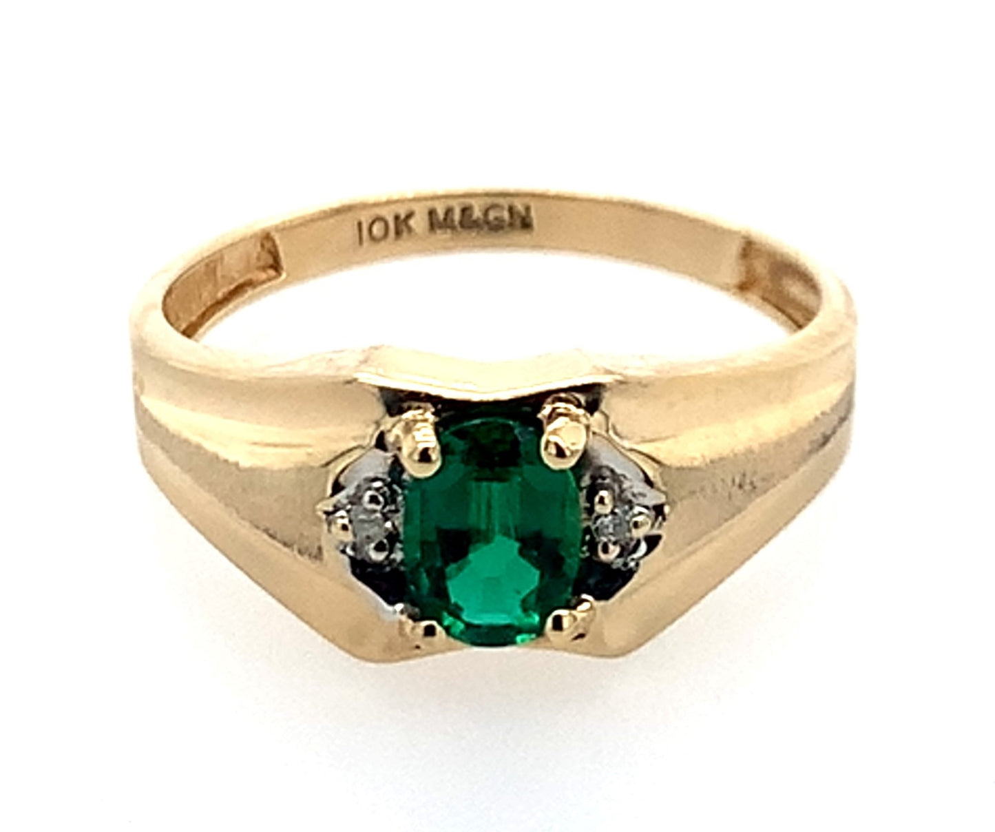 Estate 10K Gold Lab Grown Diamond Ring
