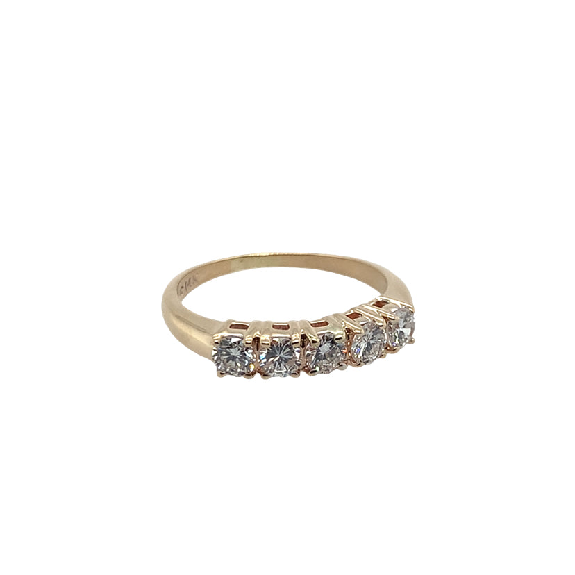 Estate Diamond 5 Stone Anniversary Ring