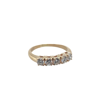 Estate Diamond 5 Stone Anniversary Ring