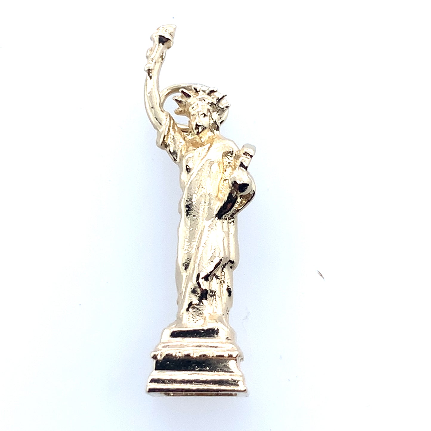 Estate 14K Yellow Gold Statue Of Liberty Charm
