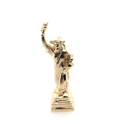 Estate 14K Yellow Gold Statue Of Liberty Charm