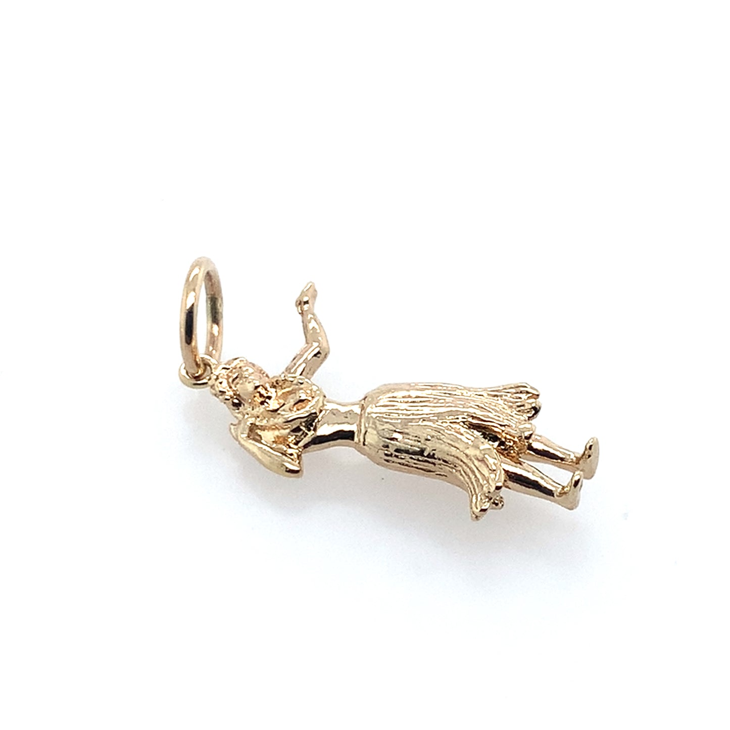 Estate 14K Yellow Gold Hula Dancing Girl Charm