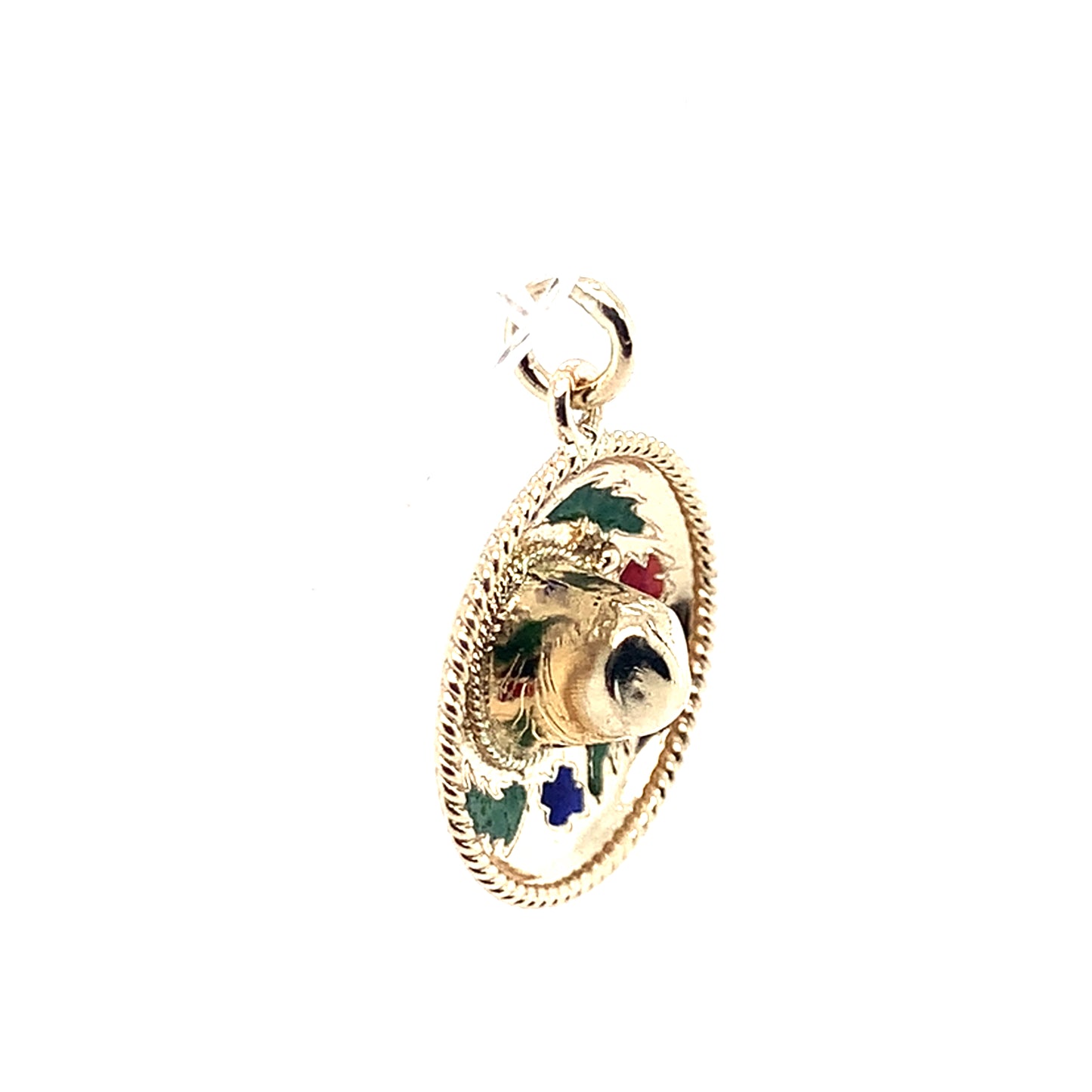 Estate 14K Yellow Gold Sombrero Pendant