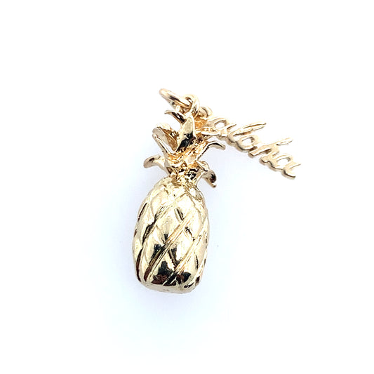Estate 14K Yellow Gold Aloha Pineapple Charm