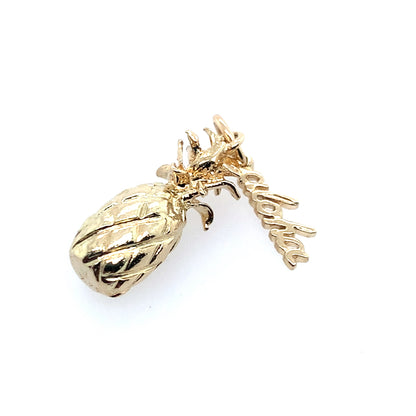 Estate 14K Yellow Gold Aloha Pineapple Charm