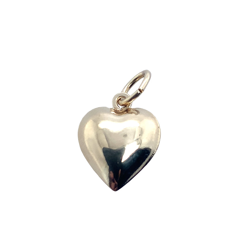 Estate 14K Yellow Gold Puffed Heart Charm