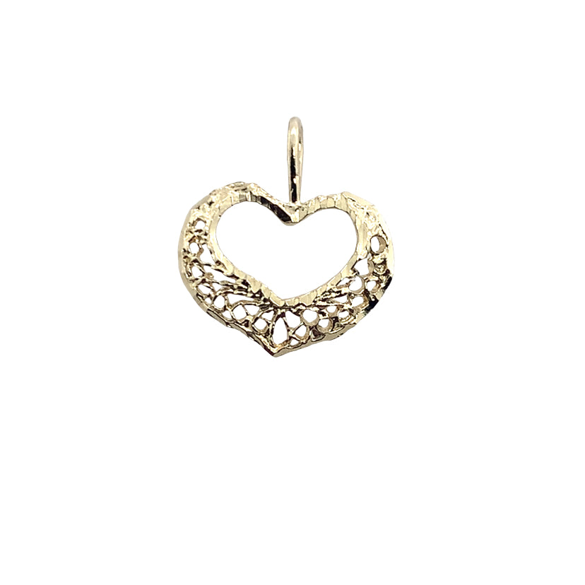 Estate 14K Yellow Gold Heart Charm