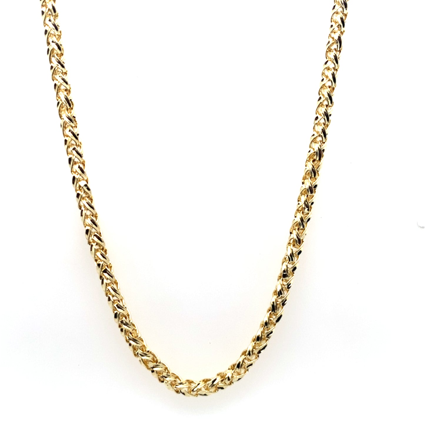 14K Yellow Gold Woven Wheat Chain **Final Sale No Warranty**