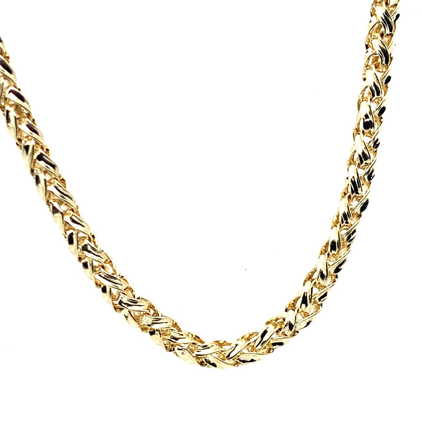 14K Yellow Gold Woven Wheat Chain **Final Sale No Warranty**