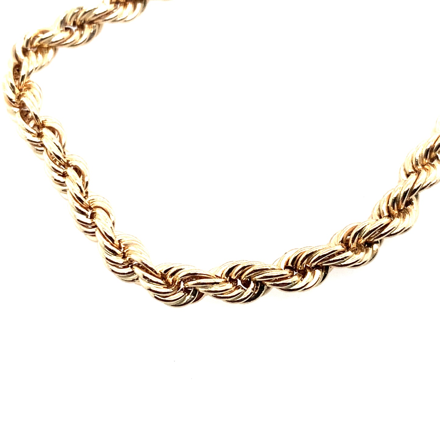 14K Yellow Gold Wide Rope Bracelet **Final Sale No Warranty**