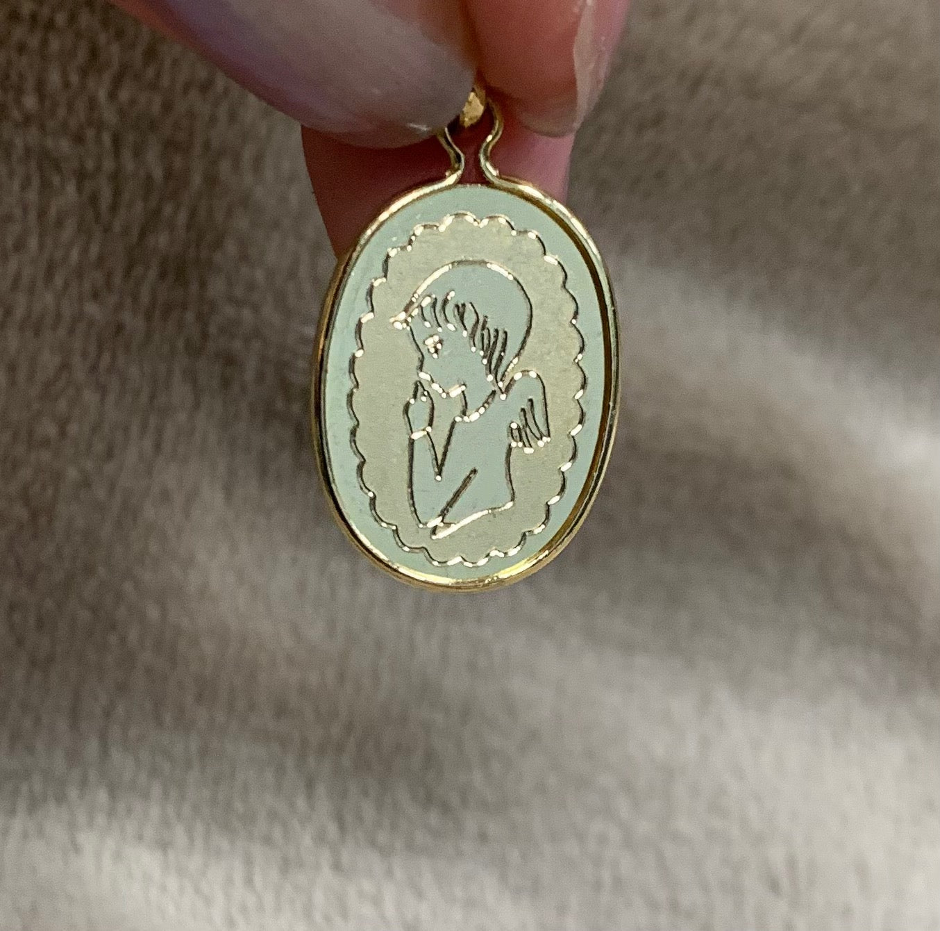 Estate 18K Gold Angel Charm