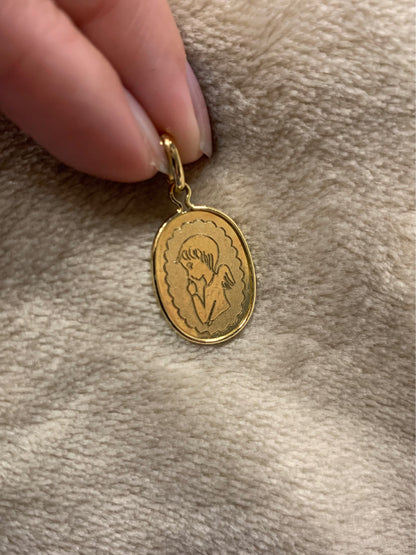 Estate 18K Gold Angel Charm