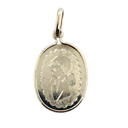 Estate 18K Gold Angel Charm
