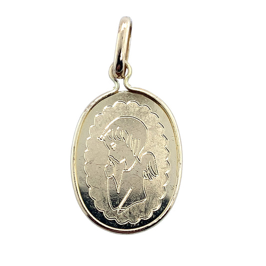 Estate 18K Gold Angel Charm