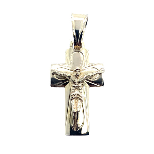 18K Yellow Gold Crucifix Pendant **Final Sale No Warranty**