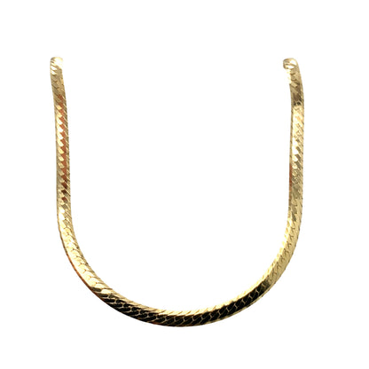 Estate 14K Yellow Gold Herringbone Necklace