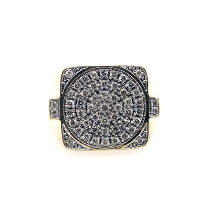 Estate 10K Yellow Gold Gents Diamond Ring