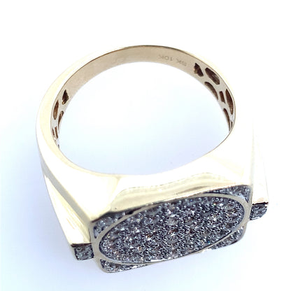 Estate 10K Yellow Gold Gents Diamond Ring