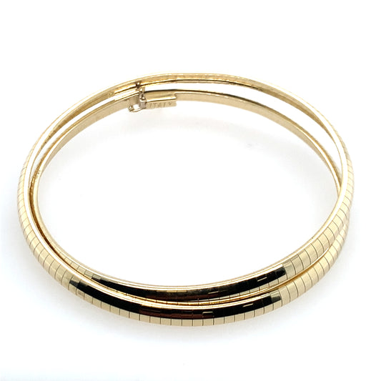 Estate 14K Yellow Gold Omega Necklace