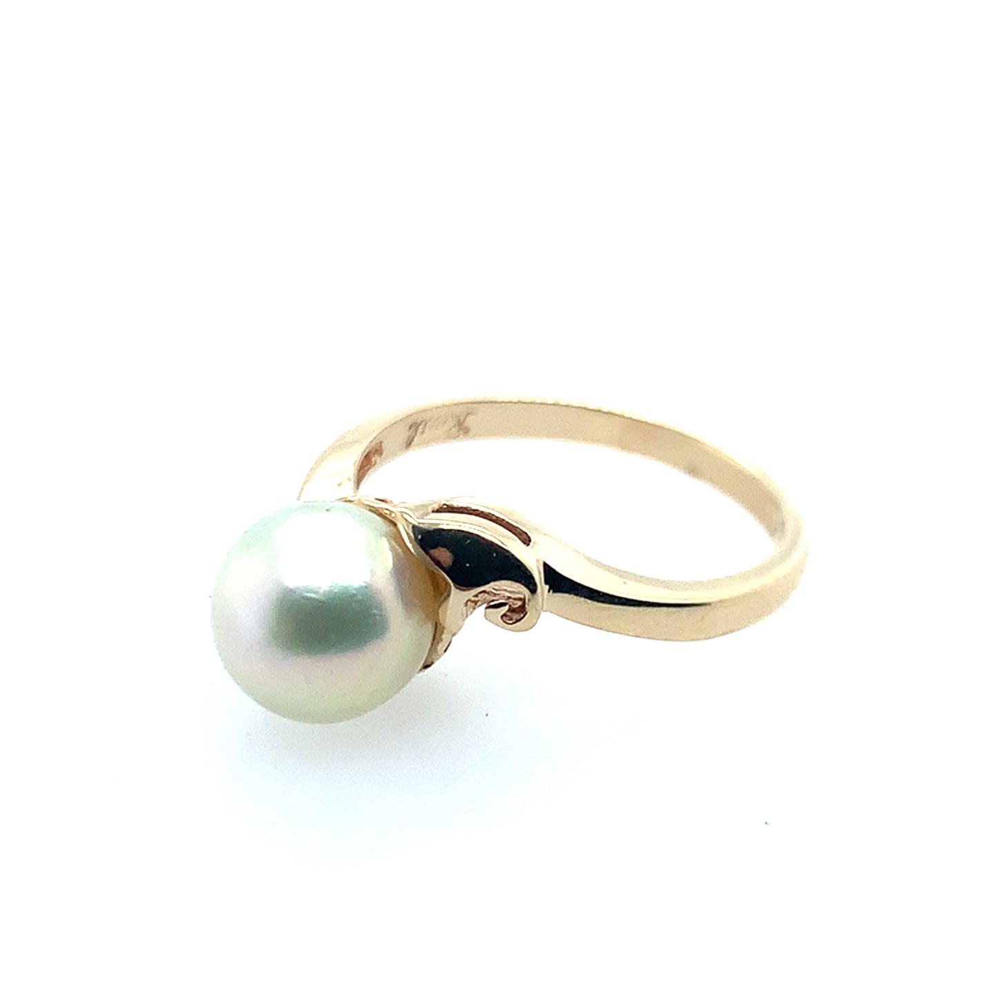 Estate 14K Yellow Gold Pearl Ring
