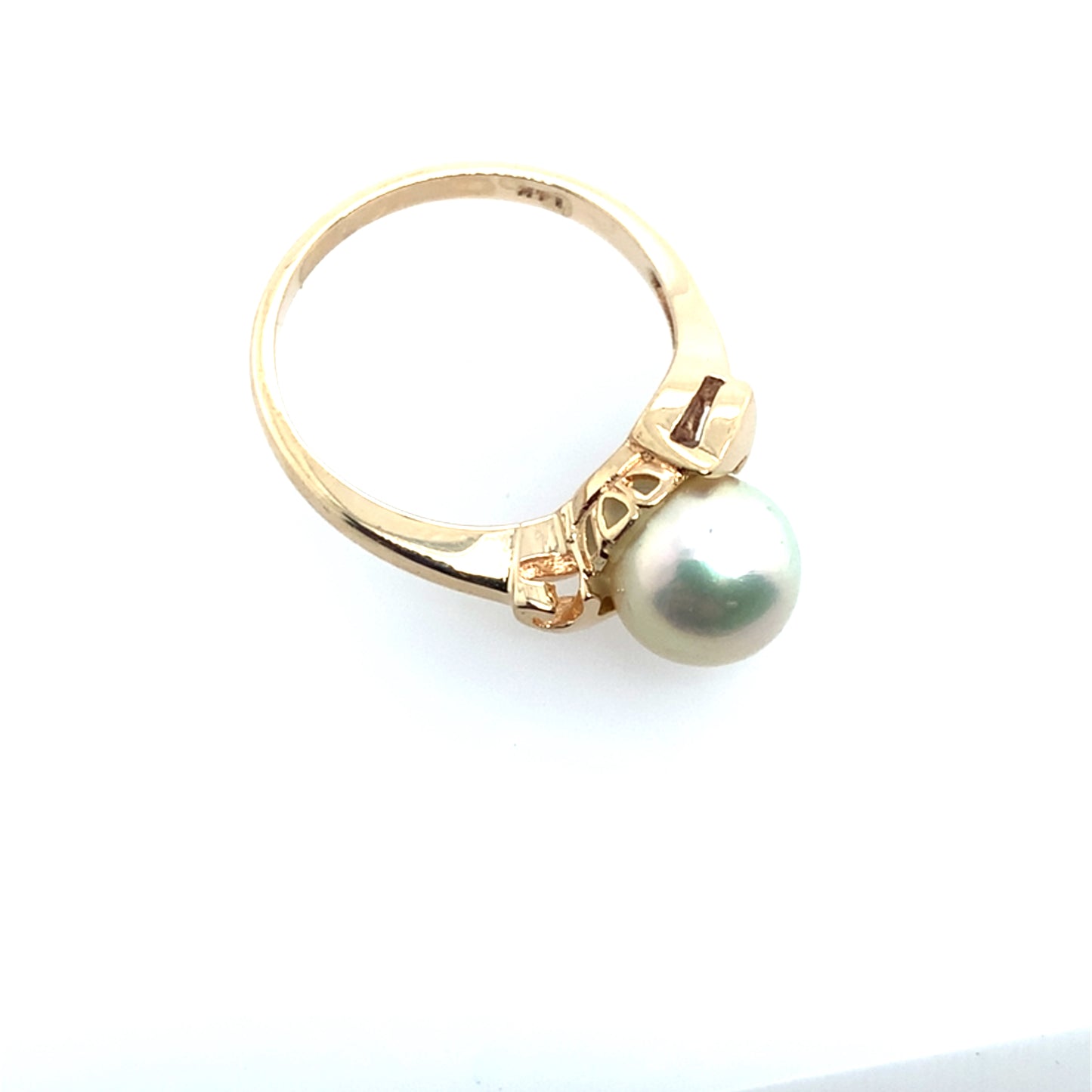 Estate 14K Yellow Gold Pearl Ring