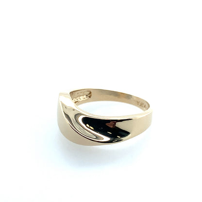 Estate 14K Yellow Gold Asymmetric Wave Fashion Ring