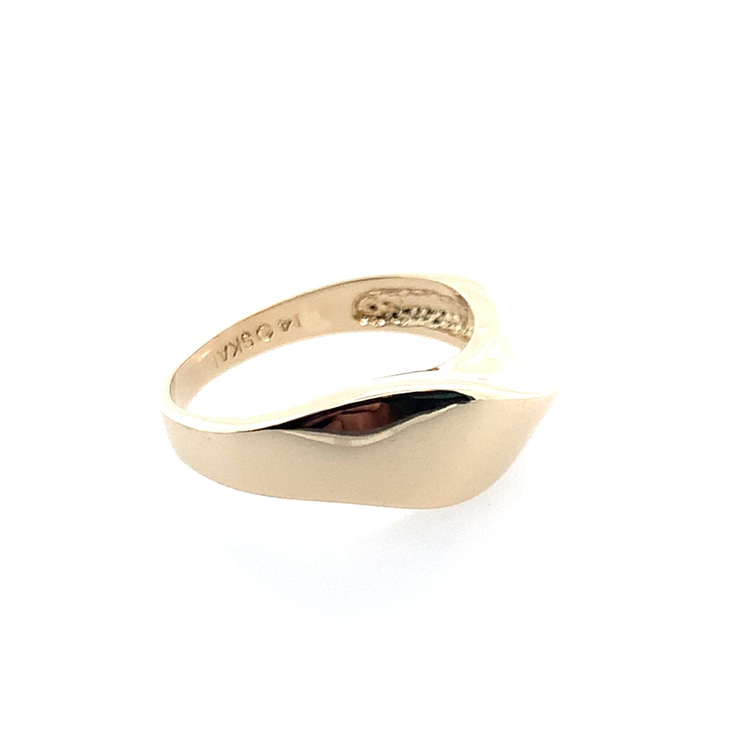 Estate 14K Yellow Gold Asymmetric Wave Fashion Ring