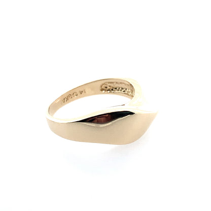 Estate 14K Yellow Gold Asymmetric Wave Fashion Ring