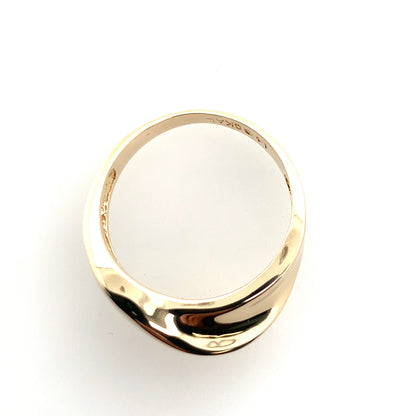 Estate 14K Yellow Gold Asymmetric Wave Fashion Ring