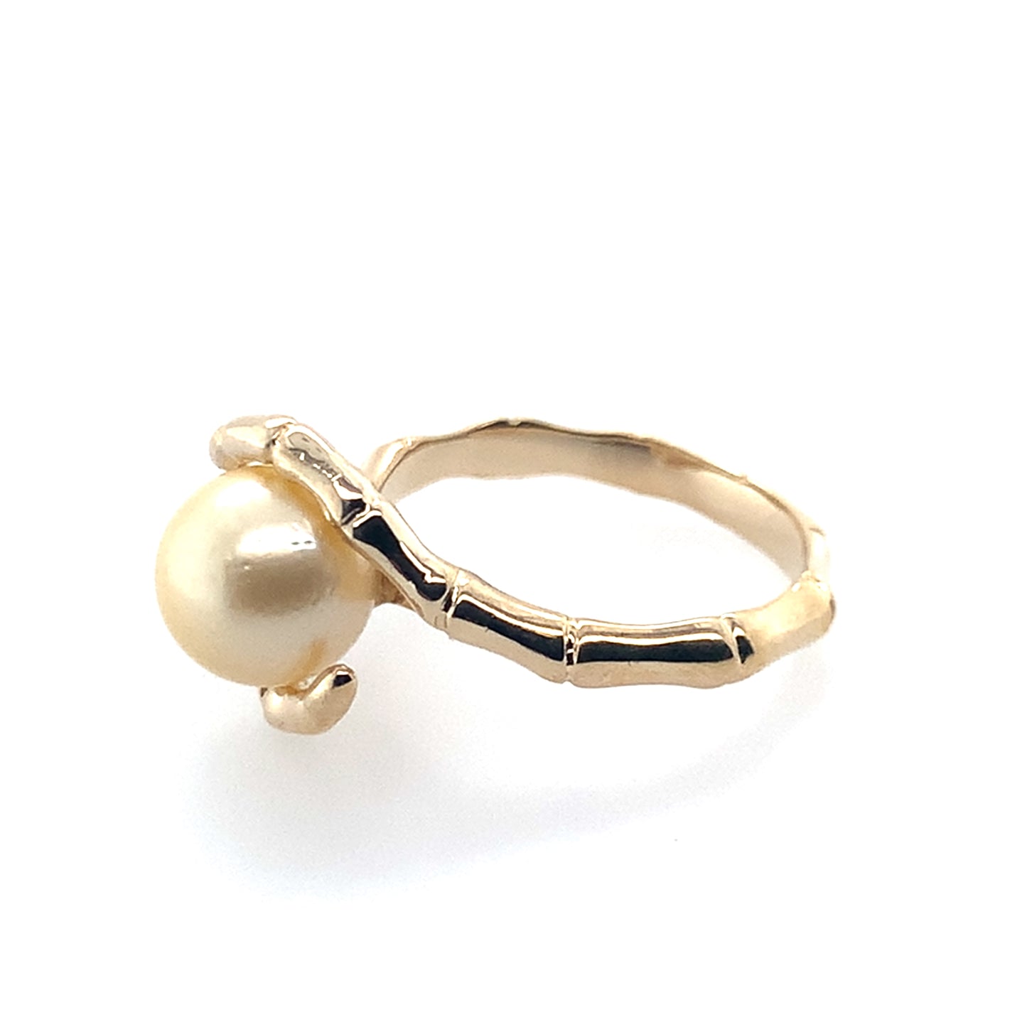 14K Yellow Gold  By-Pass Pearl Ring **Final Sale No Warranty**