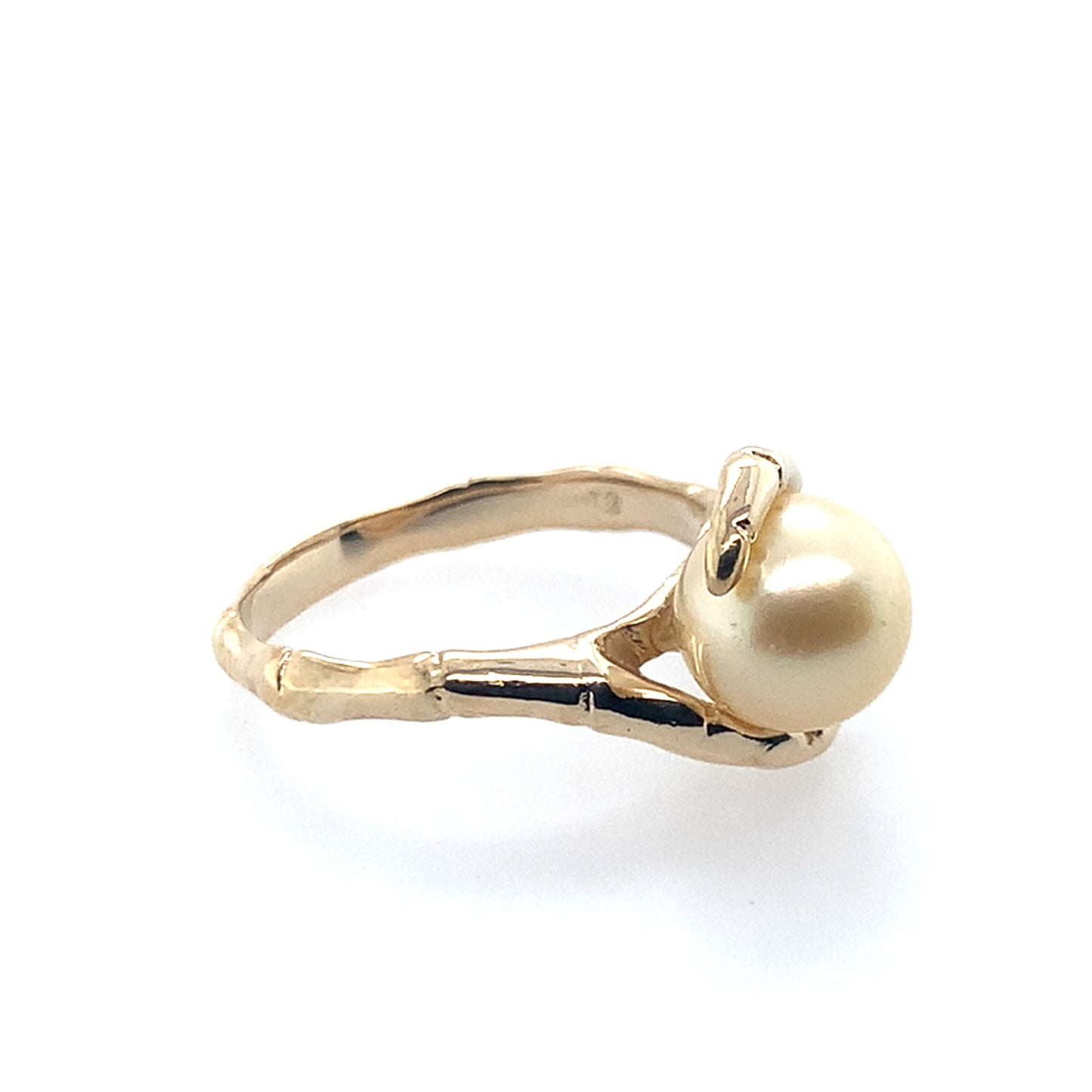 14K Yellow Gold  By-Pass Pearl Ring **Final Sale No Warranty**