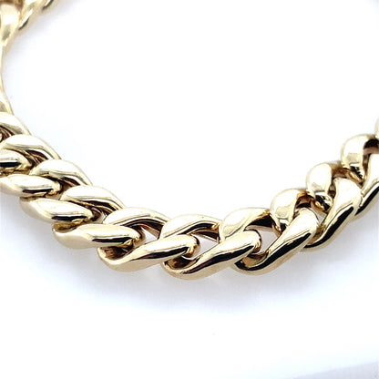 14K Yellow Gold Puffed Cuban Link Bracelet **Final Sale No Warranty**