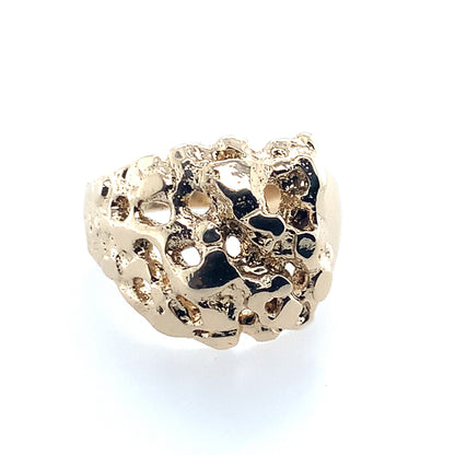 14K Yellow Gold Nugget Ring **Final Sale No Warranty**