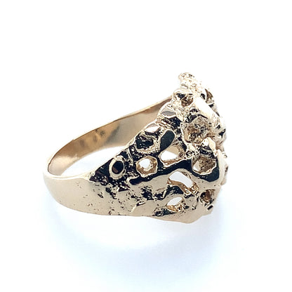 14K Yellow Gold Nugget Ring **Final Sale No Warranty**