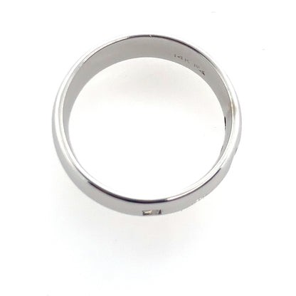 14K White Gold Flush Set Princess Cut Diamond Band **Final Sale No Warranty**