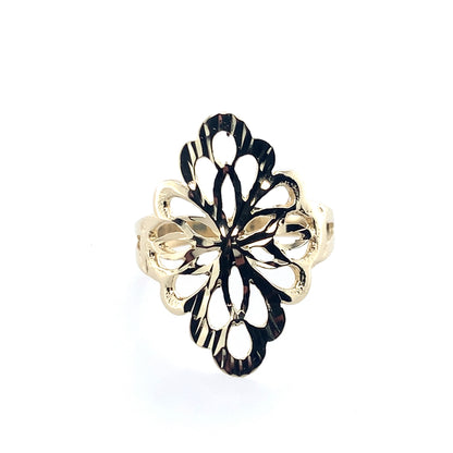 14K Yellow Gold Filigree Ring **Final Sale No Warranty**