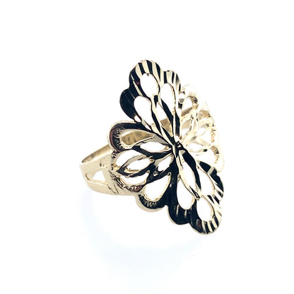 14K Yellow Gold Filigree Ring **Final Sale No Warranty**