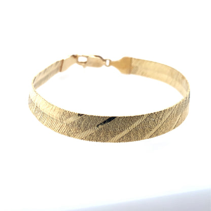 Estate 14K Yellow Gold Herringbone Bracelet