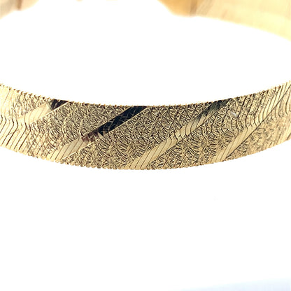 Estate 14K Yellow Gold Herringbone Bracelet