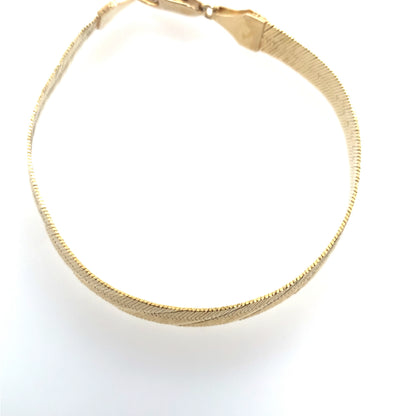 Estate 14K Yellow Gold Herringbone Bracelet