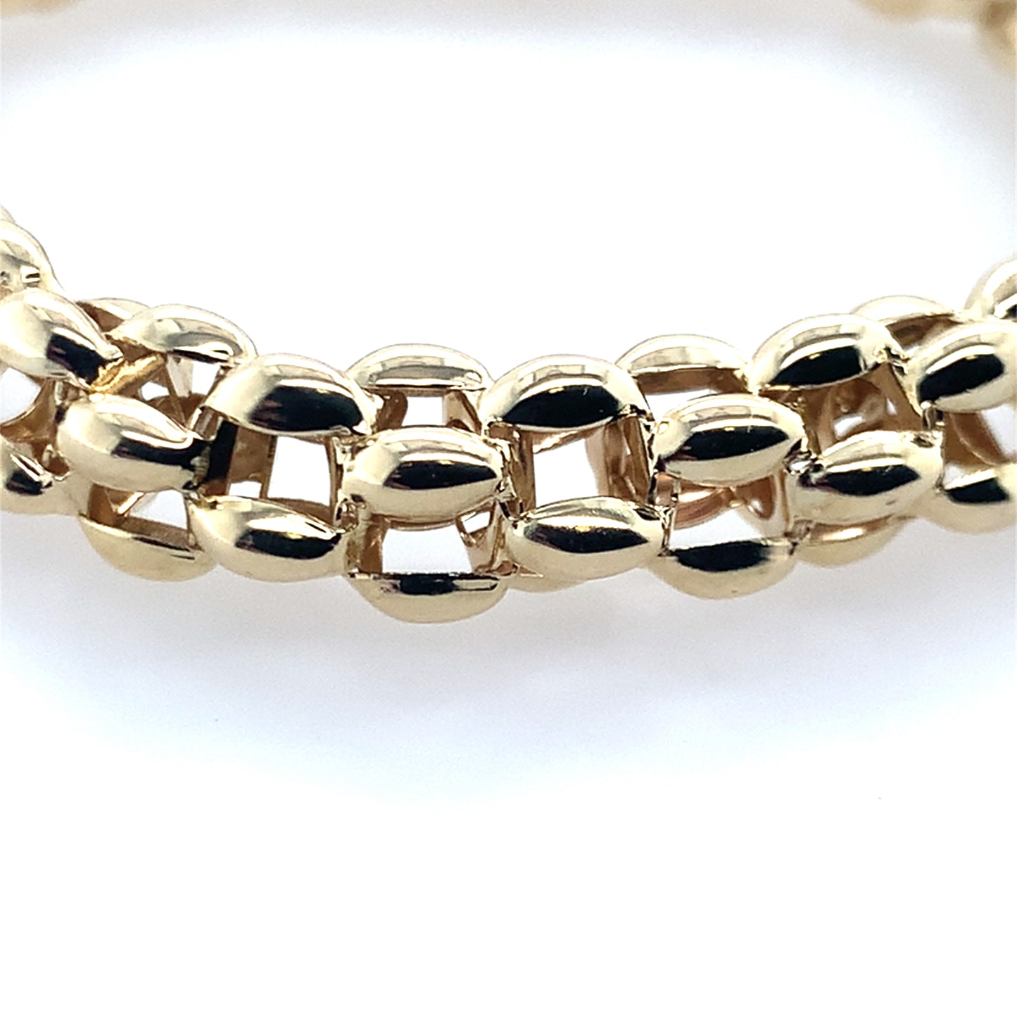14K Yellow Gold Puffed Woven Bracelet **Final Sale No Warranty**