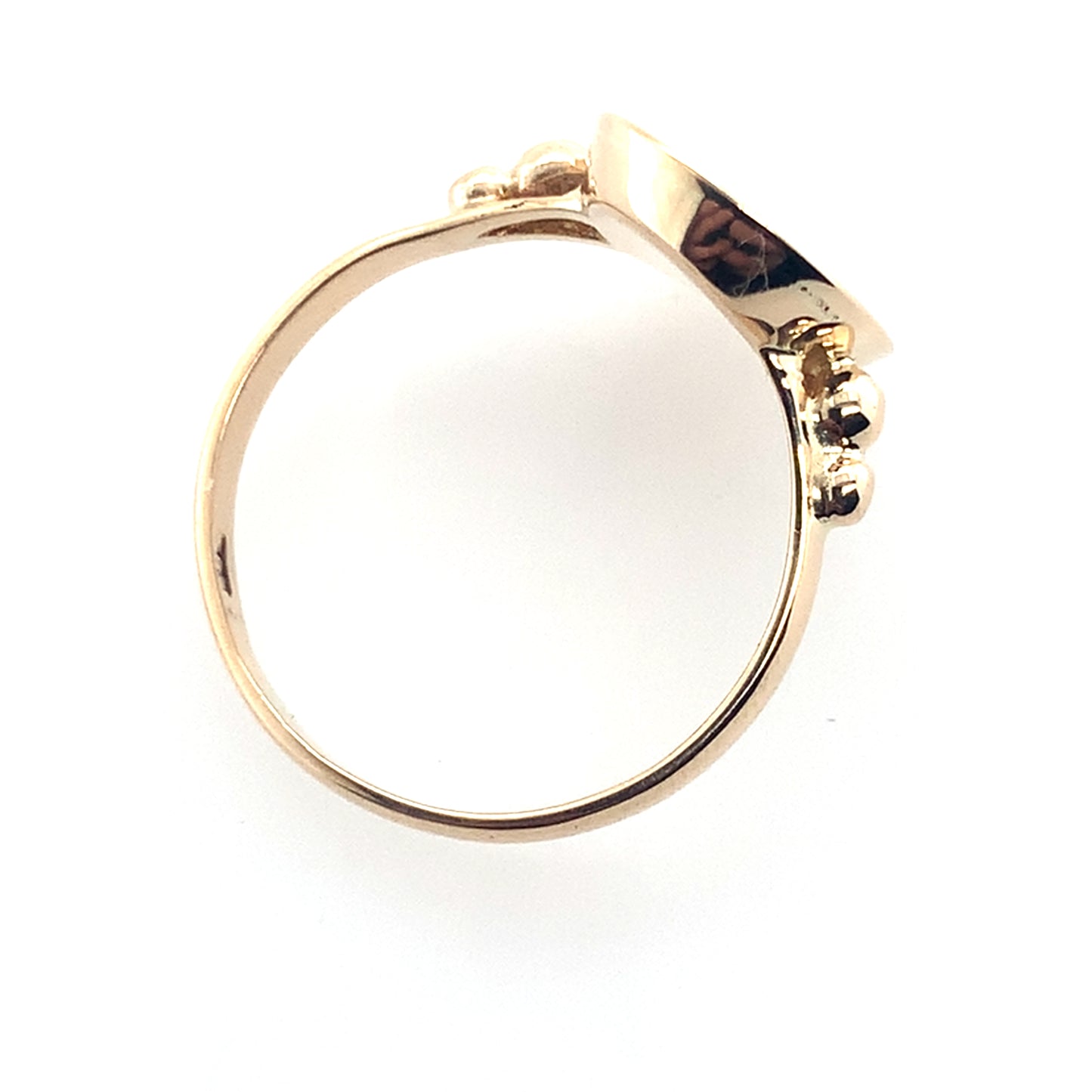 14K Yellow Gold Engravable Oval Signet Ring **Final Sale No Warranty**