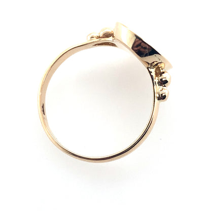 14K Yellow Gold Engravable Oval Signet Ring **Final Sale No Warranty**