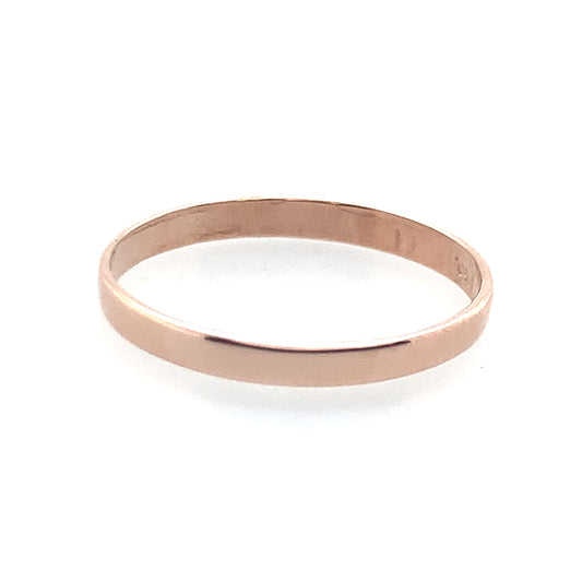 14K Rose Gold 2Mm Band Size 4 **Final Sale No Warranty**