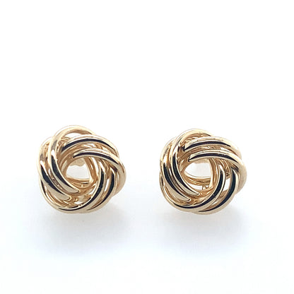 Estate 14K Yellow Knot Stud Earrngs **Final Sale No Warranty**