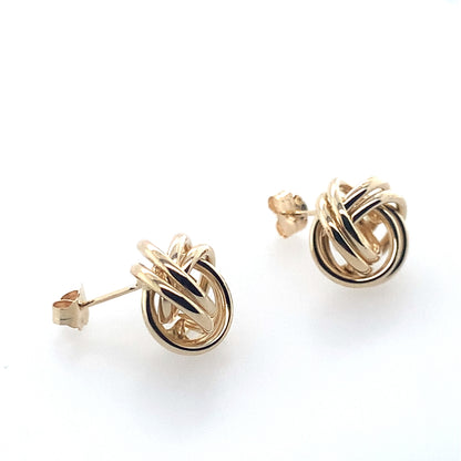 Estate 14K Yellow Knot Stud Earrngs **Final Sale No Warranty**